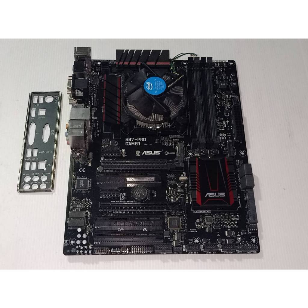 Mainboard 1150  ASUS H97-PRO GAMER  มีฝาหลัง + CPU INTEL Core i7-4790  พร้อมซิงค์พัดลม