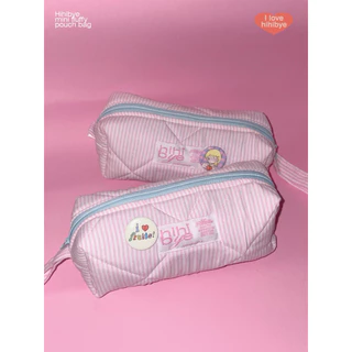 กระเป๋าใส่เครื่องสำอางค์ / กระเป๋าใส่ดินสอและของจิปาถะ hihibye fluffy pouch bag (ใบกลาง)