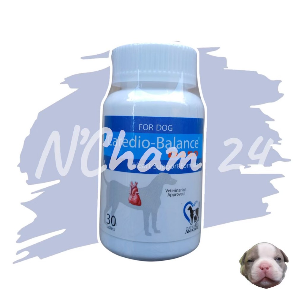 Caredio-Balance D250 (Exp.09/2027)วิตามินบำรุงหัวใจสุนัขและแมว 1 ขวด บรรจุ 30 เม็ด