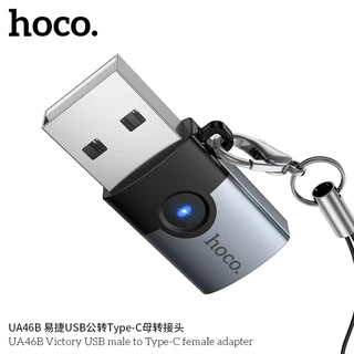 อะแดปเตอร์ OTG พร้อมไฟ LED สำหรับ USB/Type-C/iOS รองรับการถ่ายโอนข้อมูลและการชาร์จ มี 5 รุ่นให้เลือก HOCO UA46
