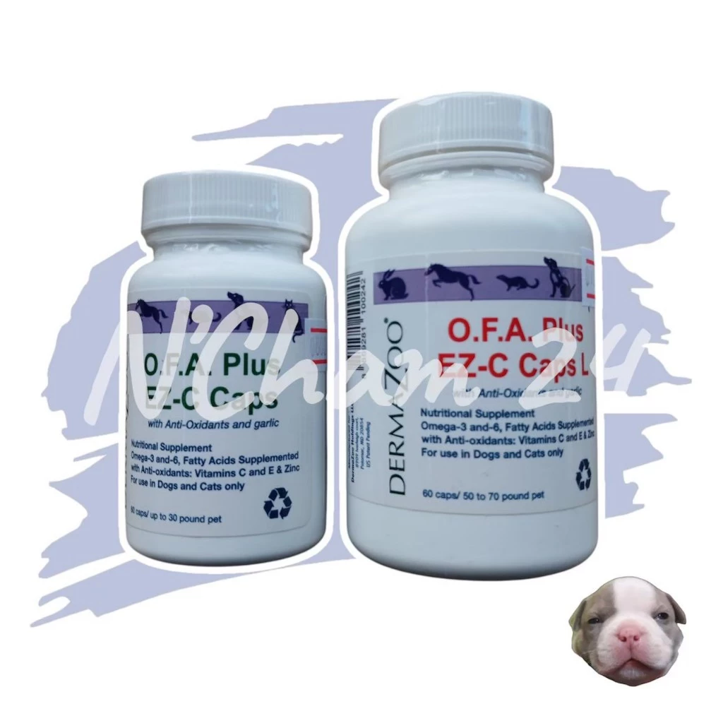 O.F.A. Plus จำนวน 60 แคปซูล อาหารเสริมบำรุงผิว ชนิดเม็ด สำหรับสุนัข