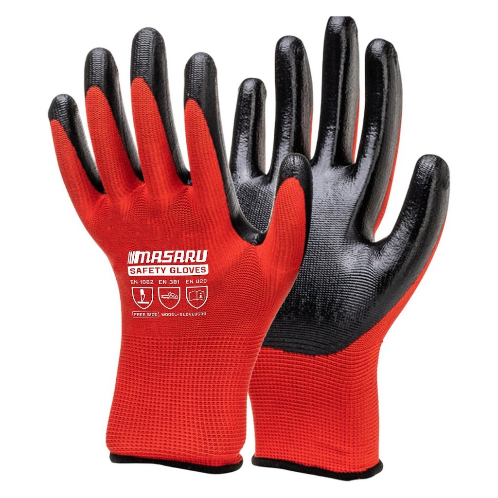 [4-5/03] แจกฟรี ซื้อครบ 1990 !!!รับถุงมือนิรภัย 1 ชิ้น MASARU ถุงมือ เคลือบยาง ถุงมือช่างเชื่อม MASARU