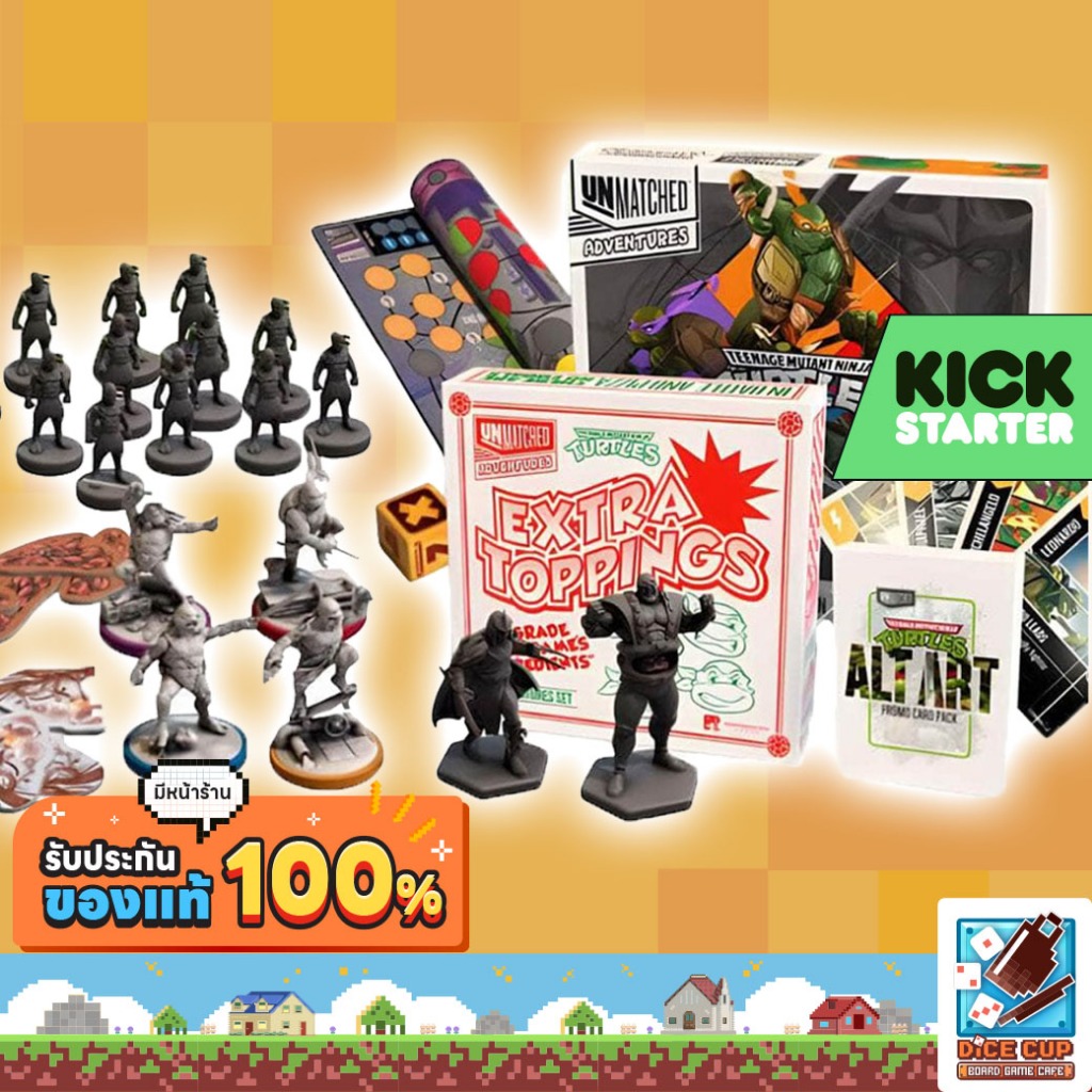 [ของแท้] Unmatched Adventures TMNT (Pizza-Rama Pledge/ XL Ultimate Bundle/ XL Ultimate Supreme Pledge) Board Game