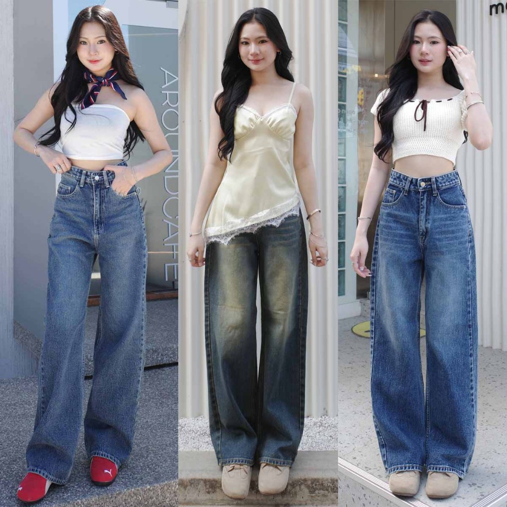 กางเกงยีนส์ขากระบอกใหญ่ รุ่น Timmy Jeans