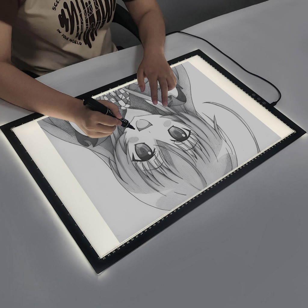 A2A3B4A4A5 copy table การป้องกันดวงตา LED กระดานวาดภาพ หรี่แสงได้ 3 ระดับ ใช้ไฟจาก USB แผ่นดราฟ