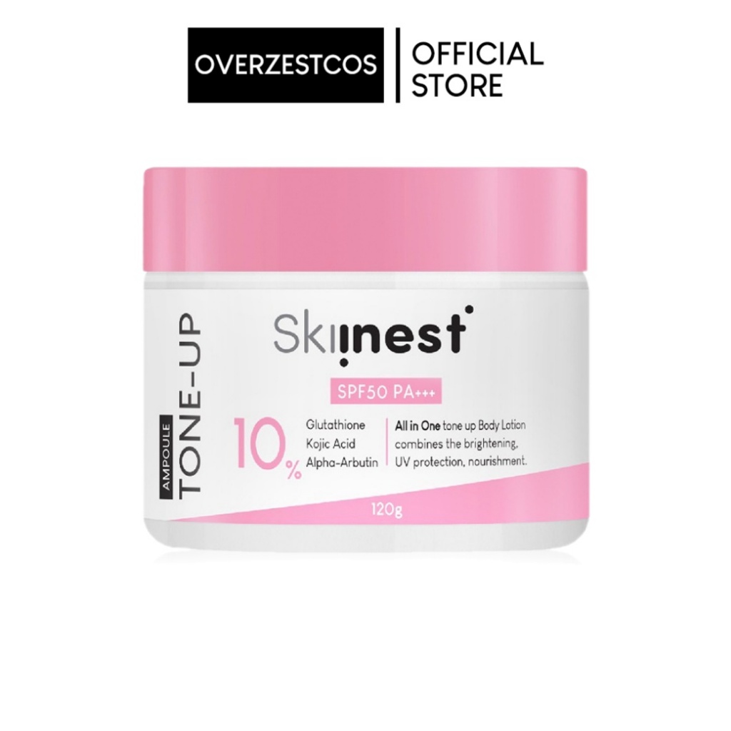 SKIINEST ULTRA BRIGHT PINK TONE UP AMPOULE BODY LOTION SPF50 PA+++ 120G.