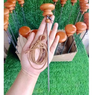 หลักไก่ต่อ+เชือกผูกขาไก่ 1 ชุด