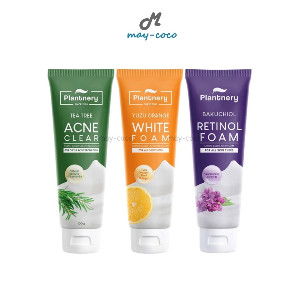 ถูก/แท้/มีไลฟ์ โฟมล้างหน้า Plantnery Amino Based Clesnsing/Whip Foam โฟม ทำความสะอาดหน้า ผิวสะอาด ผิวใส ไร้สิว