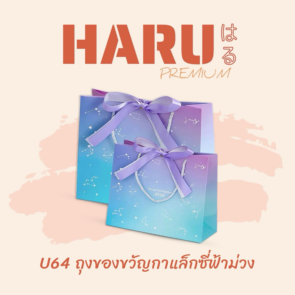 NEW!! U64 ถุงของขวัญกาแล็กซี่ฟ้าม่วง