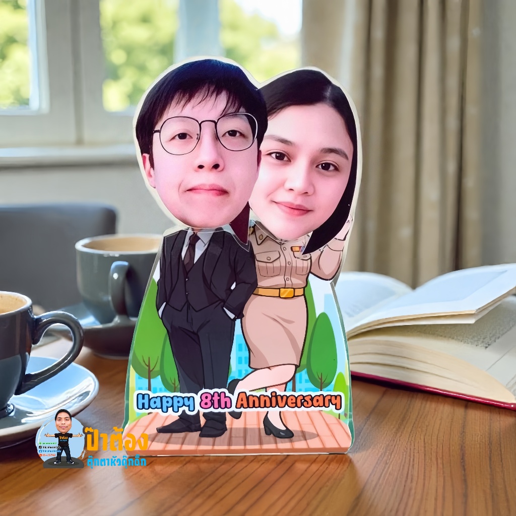 (สั่งแล้วร้านทำให้ทันที ส่งเร็ว) ตุ๊กตาดุ๊กดิ๊กแบบคู่หัวชิดติดกัน ร้านออกแบบภาพให้ มีชิ้นเดียวในโลก น่ารักสุด แถมถ่านฟรี - รูปที่ 3