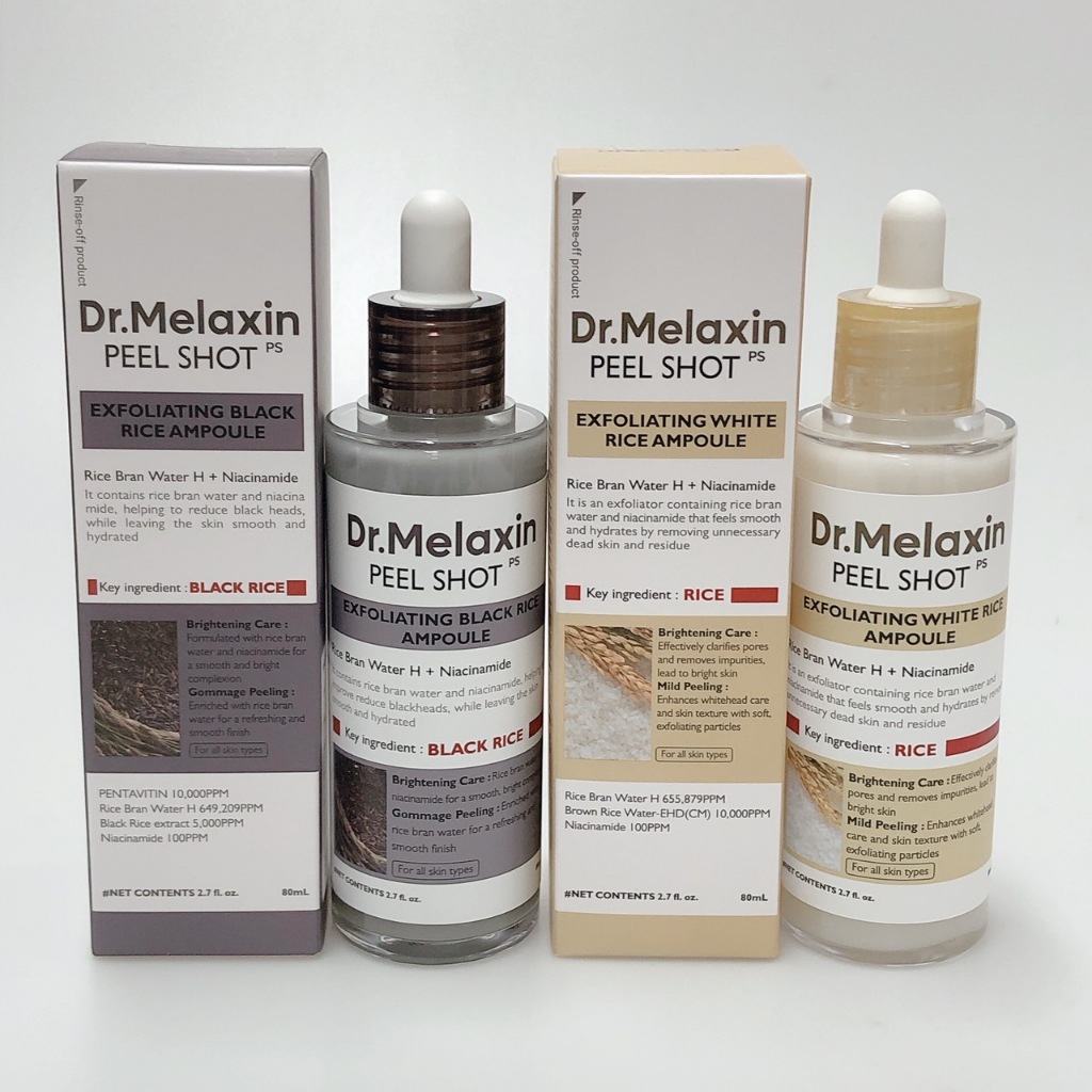 (🌼แท้ / พร้อมส่ง🌼) Dr.Melaxin Peel Shot White , Black Rice Ampoule 80ml