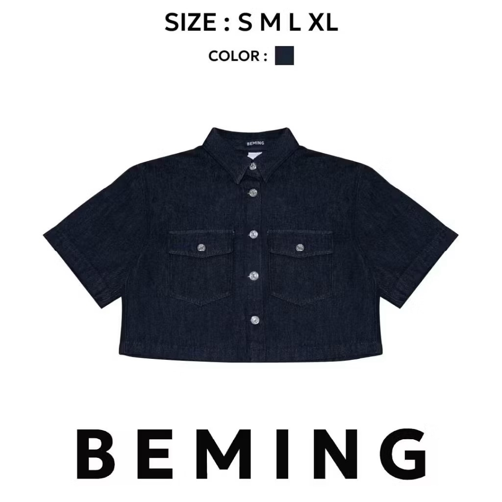 ส่งต่อ Bemingtop BMG Cropped Denim Shirt เชิ้ตเดนิมครอปที่เท่