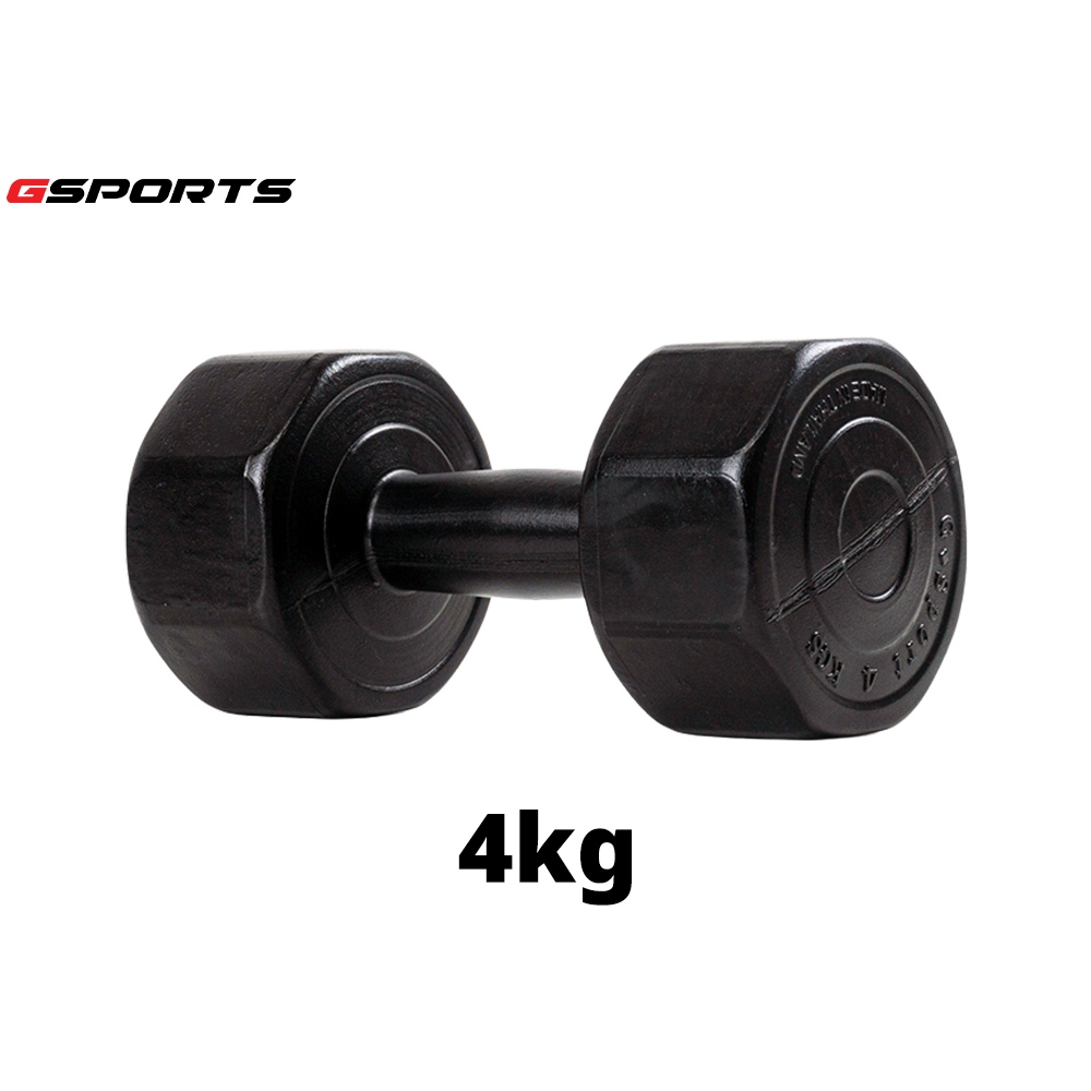 GSports ดัมเบลพลาสติก เหลี่ยม 4 kg 1 ชิ้น Dumbbell 4 kg รุ่น DB4-B