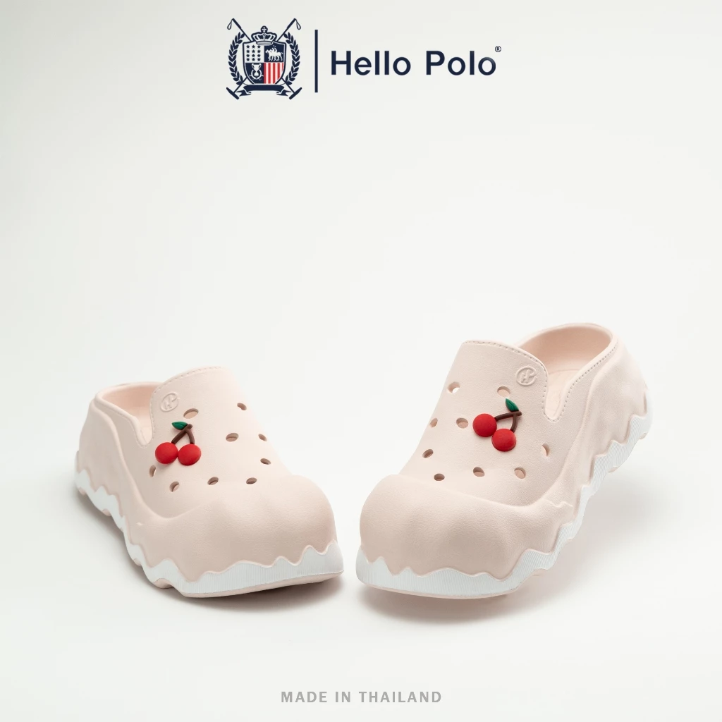 Hello Polo รองเท้าแฟชั่นผู้หญิง รองเท้าแตะผู้หญิง พื้นหนา กันลื่นและทนทาน อ่อนนุ่ม คลายเมื่อยเท้า วัสดุ EVA HP8056