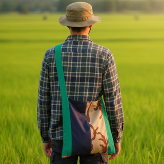 ย่ามเดินป่า ไซส์ใหญ่ 40x43 ซม. ผ้าหนาทนทาน ย่ามสะพายข้าง กระ…