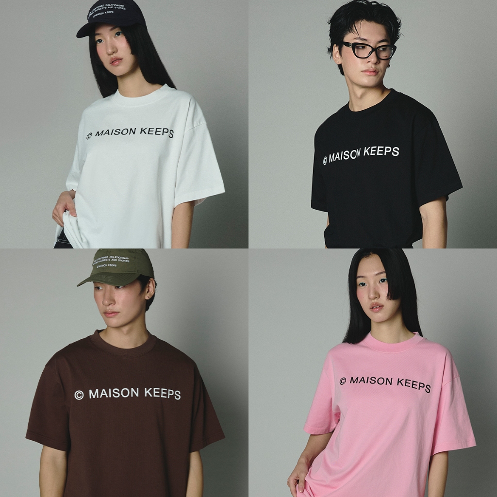 maison KEEPS | The Boyfriend Mark Logo Tee | เสื้อยืด ทรง oversized | มีให้เลือก 3 Size อก 44” 46” และ 48”