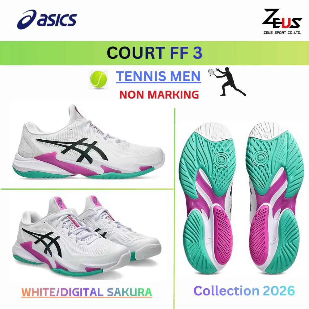 ASICS GEL-TENNIS (แนะนำไซส์ + 0.25 - 0.5CM จากรองเท้าผ้าใบค่ะ) รองเท้าเทนนิสผู้ชาย เน้นความมั่นคงและสบายเมื่อเล่นเทนนิส