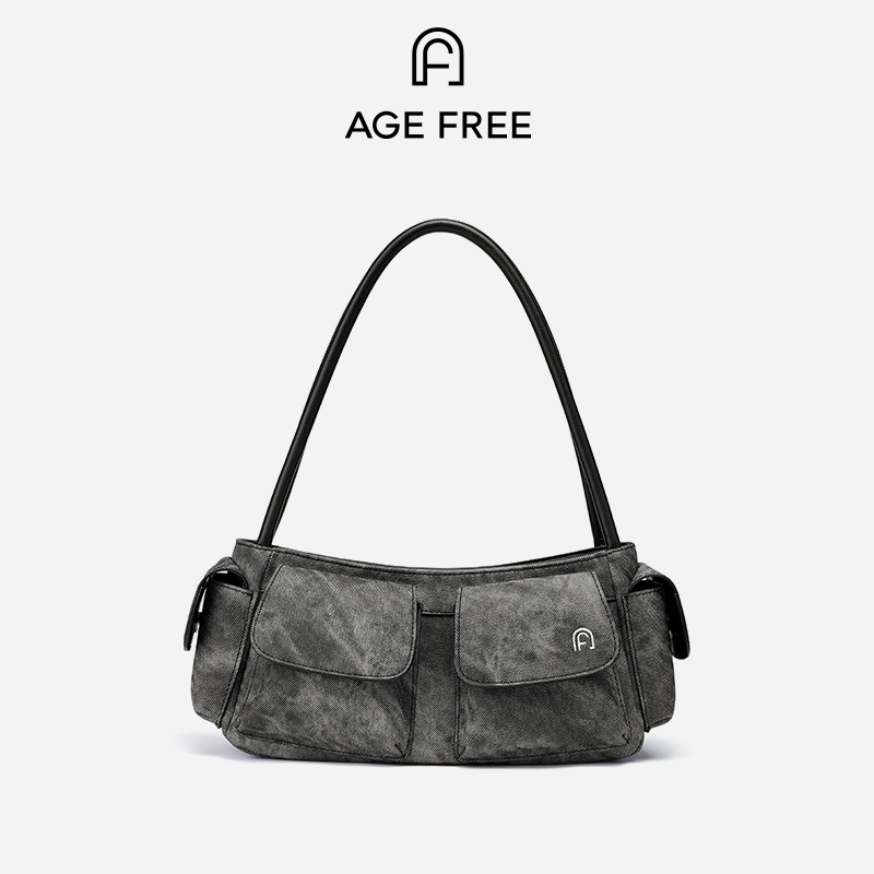 AGE FREE Mug Bag แฟชั่นใหม่กระเป๋าใต้วงแขน กระเป๋าสะพายเวอร์ชั่นเกาหลีกระเป๋าผู้หญิง