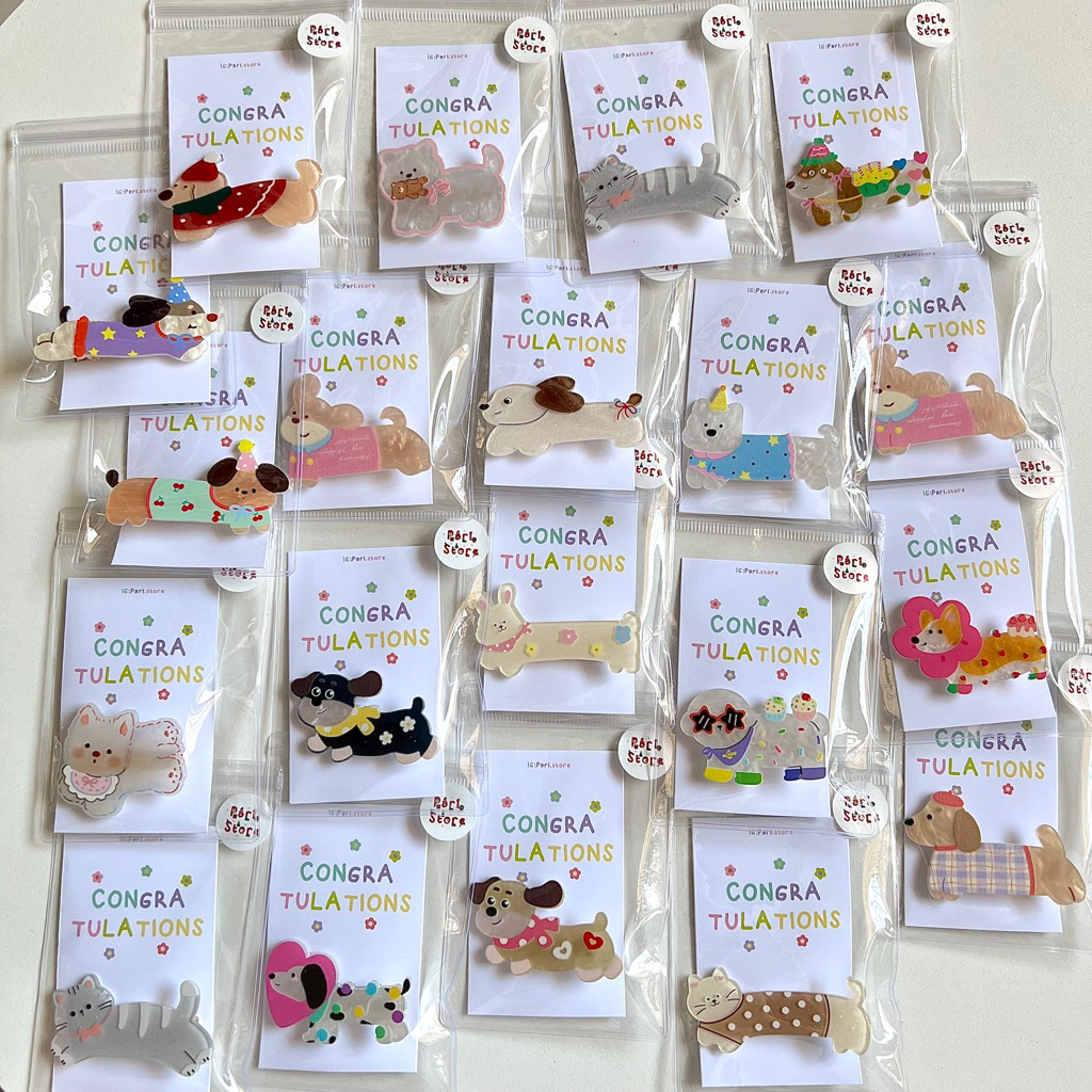 พร้อมส่ง🍮 กิ๊บติดผม Puppy Gangster Hair Clip🐶 ราคาต่อชิ้น เลือกการ์ดทักแชทหรือหมายเหตุไว้ด้วยนะคะ | ของขวัญปัจฉิม