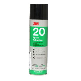 3M กาวสเปรย์ 20 สูตรยึดติดแน่น แห้งเร็ว 390g. 3M Heavy Duty 20 Spray Adhesive