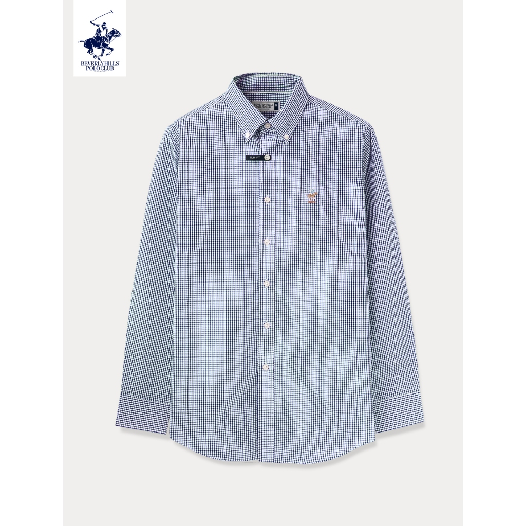 BEVERLY HILLS POLO CLUB  เสื้อเชิ้ตลายสต็อตเล็ก แขนยาว รุ่น BH5C060