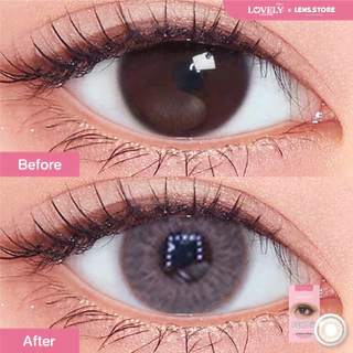 คอนแทคเลนส์รายเดือน LOVELYPLUS รุ่น PEONY พี่โอนี่ ตานัวร์ ฉ่ำๆ ไร้ขอบ ใส่ได้ทุกงาน Everyday look