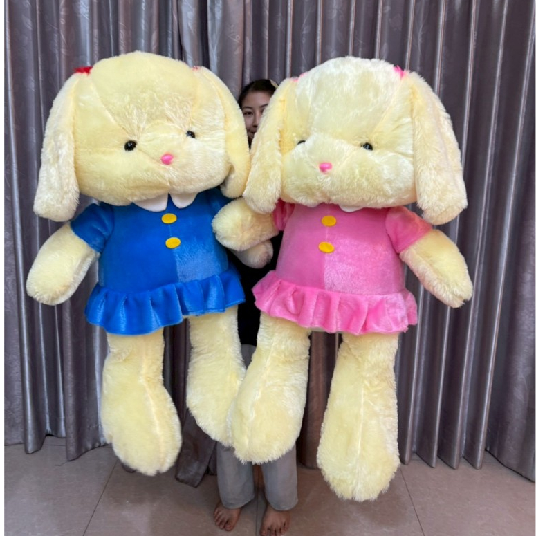 ตุ๊กตากระต่ายใส่ชุดมี 2 ขนาดให้เลือก 65 กับ 100 ซม ขนนุ่มลื่น ตัวนุ่ม รับประกันความสวย ตุ๊กตาตัวใหญ่