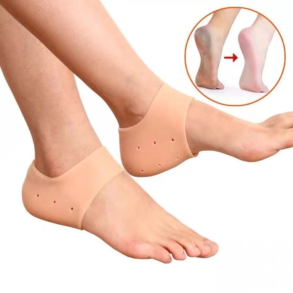 Silicone Heel Pads รองช้ำ ซิลิโคนรองส้นเท้า ซิลิโคนถนอมส้นเท้า แก้ปวดส้นเท้า รองช้ำ ส้นเท้าแตก ฟรีไซส์ comfort ถุงเท้า