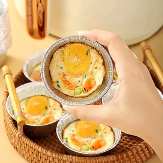 COD จัดส่งจากประเทศไทย ถ้วยฟอยล์ทรงสูง (50 ชิ้น/แพ็ค) สามารถเข้าเตาอบ อบขนม 110ML ย่างได้