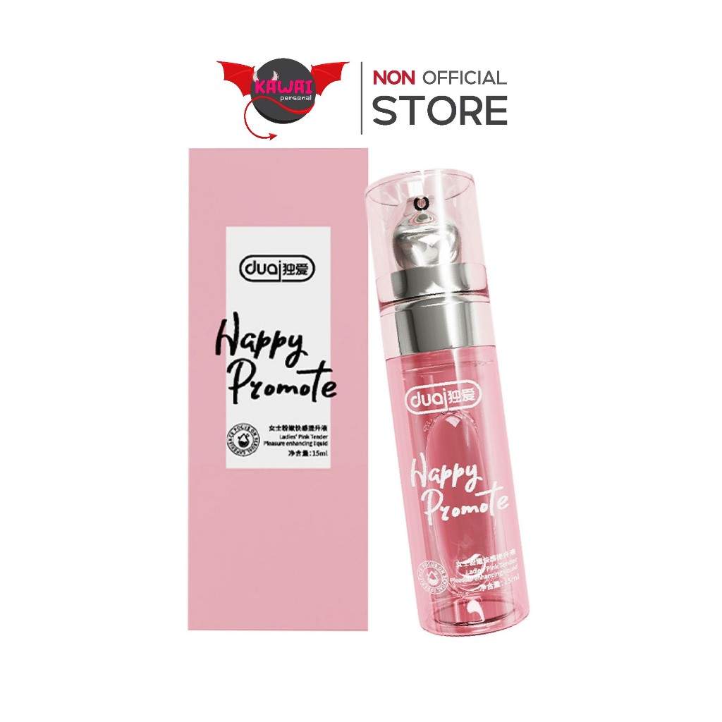 Duai Gel เจลหล่อลื่นผู้หญิง รุ่น Happy Promote หอมกลิ่นดอกคาโมมายสีทอง ขนาด 15 ml