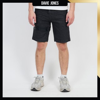 DAVIE JONES [BE FEARLESS] กางเกงยีนส์ขาสั้นผู้ชาย Slim Fit D…