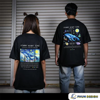 FhunDesign เสื้อยืดโอเวอร์ไซส์ลาย Siam Starry night คอลเลกชั่น STARRY NIGHT 52Hz (ลิขสิทธิ์แท้100%)
