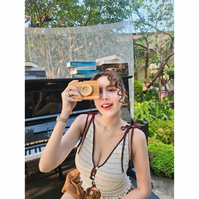 เสื้อครอป ผูกไหล่ น่ารัก สดใส