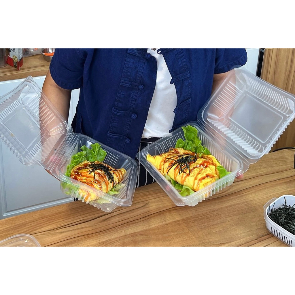 กล่องอาหารฝาพับLB-502 ฝาล็คได้ 25ใบ/ห่อ Sitex