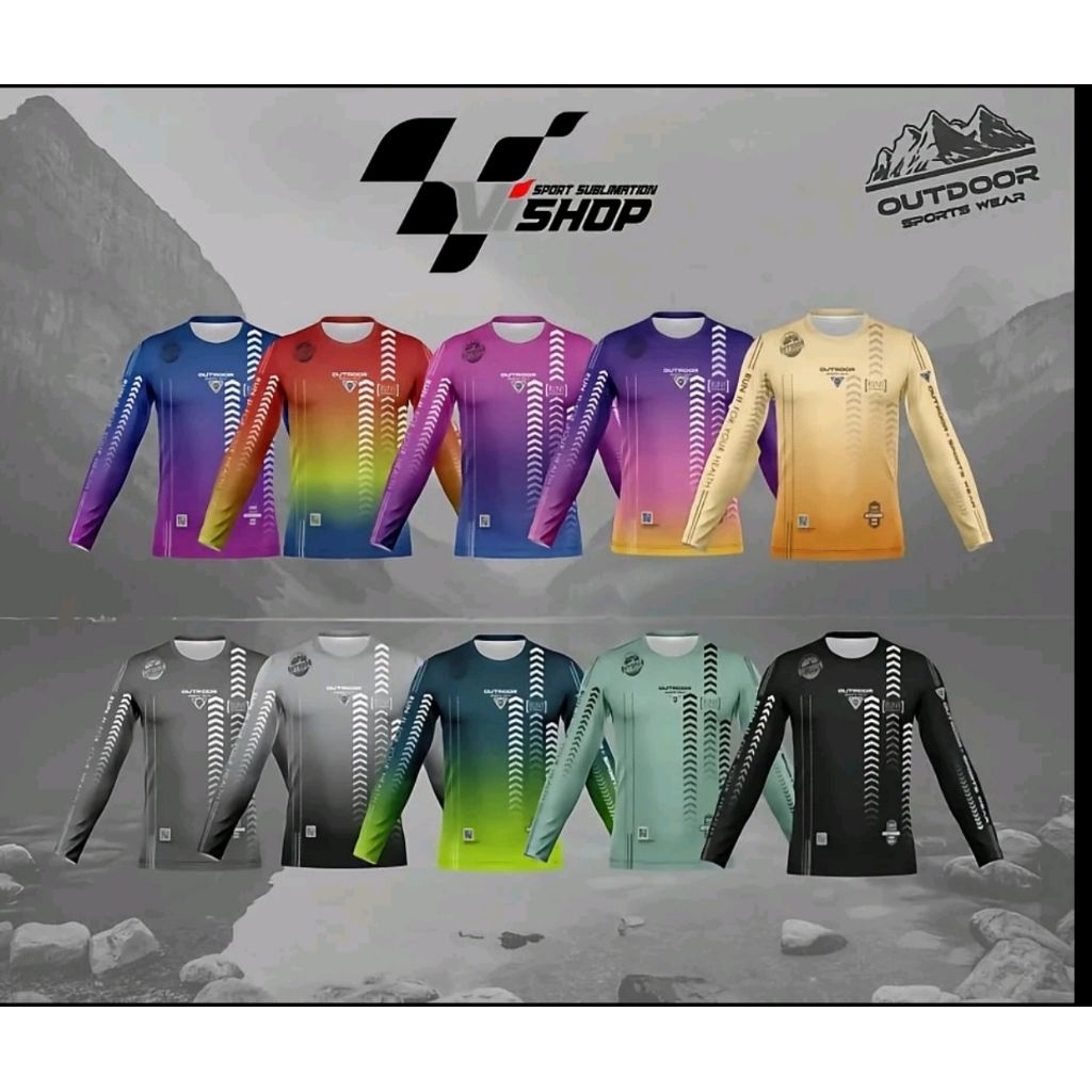 เสื้อกีฬาแขนยาว Outdoor เนื้อผ้าโพลีเอสเตอร์ หนานุ่ม ใส่สบาย ไม่ร้อน มีหลายสีให้เลือก S-2XL