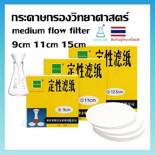 กระดาษกรอง กระดาษกรองสำหรับห้องวิทยาศาสตร์ ขนาด 9 cm 11 cm และ 15 cm