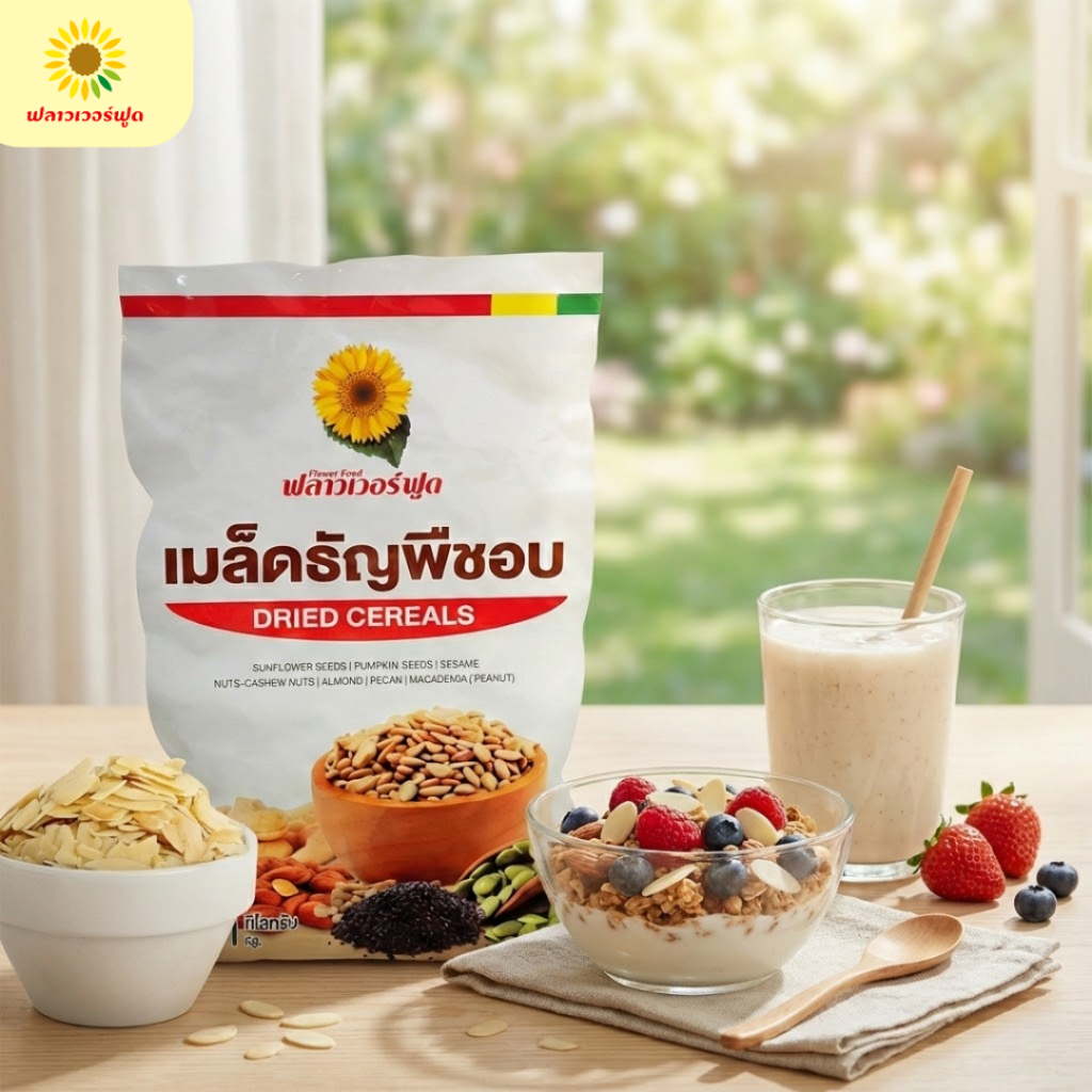 อัลมอนด์สไลด์อบ บรรจุ 1,000 กรัม Roasted Almond Slide 1,000 g. (สินค้าอบพร้อมทาน) - รูปที่ 3