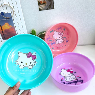 MOMOMART ขันตักน้ำ ขันอาบน้ำ ขันพลาสติก Charmmy Kitty ลิขสิทธิ์แท้ Sanrio ลายน่ารัก มี 3 สีให้เลือก