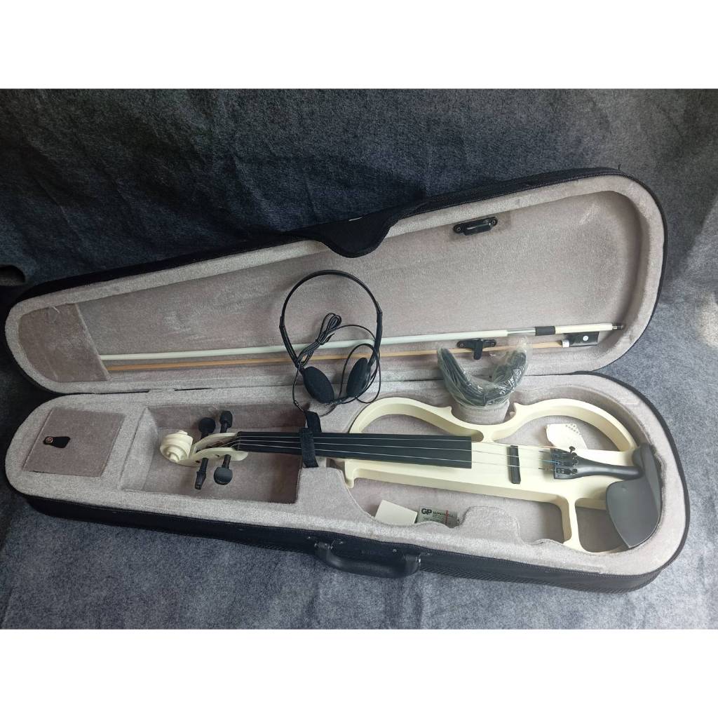 ไวโอลินไฟฟ้า Electric Violin Siserveir GE110 สีขาว 4/4