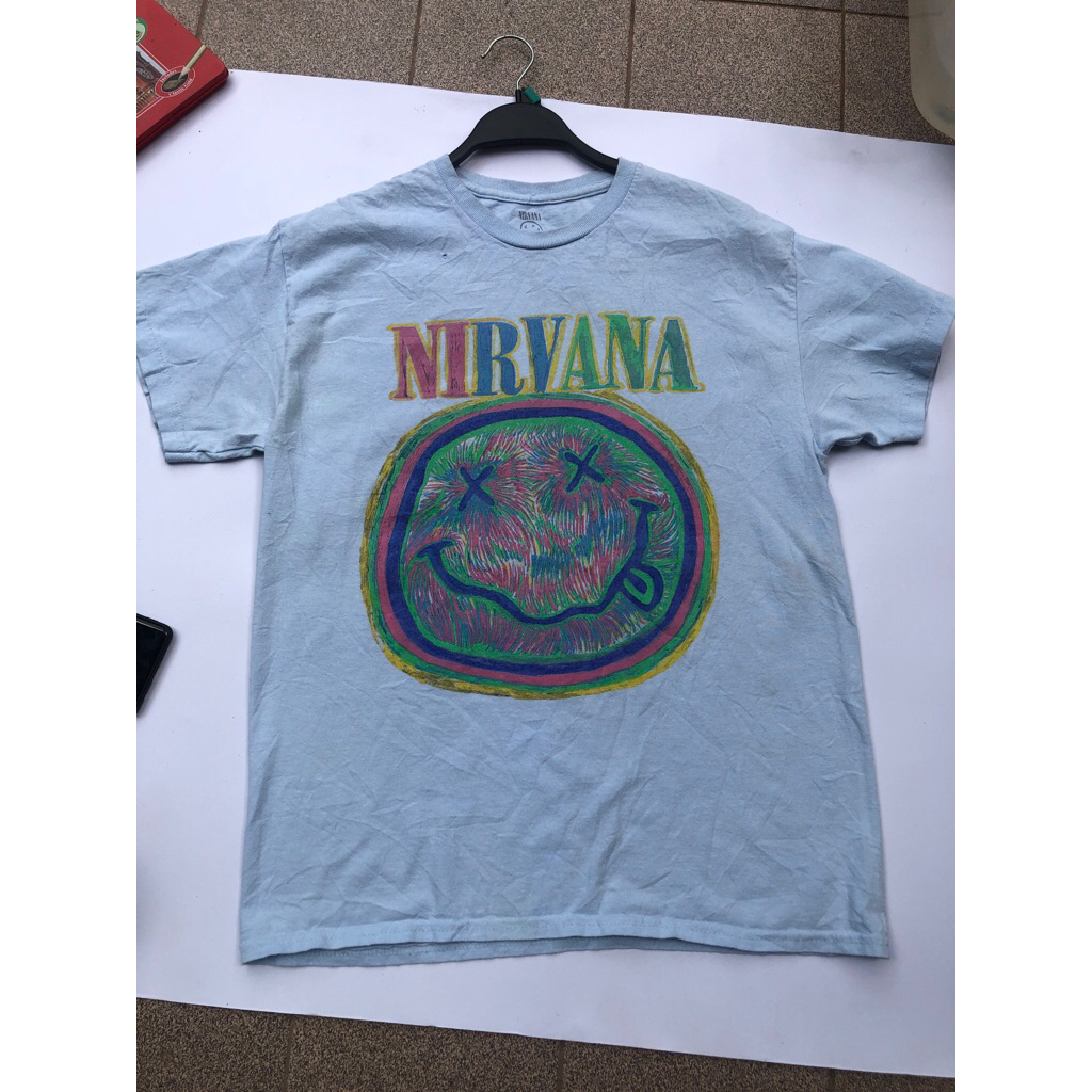 เสื้อวงมือ 2 แท้ nirvana  smile