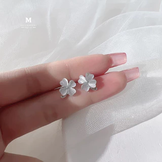 MEET💕ต่างหูเงิน Milk Puff ต่างหูเพชร ต่างหูเก๋ๆ ต่างหูแฟชั่น ตุ้มหูเงินแท้ ต่างหูผู้หญิง ต่างหู