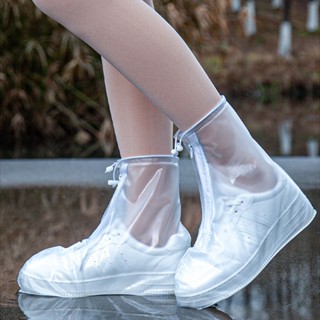 ถุงคลุมรองเท้าซิลิโคนกันน้ำ 1 คู่ กันลื่น สำหรับใส่รองเท้าบู…