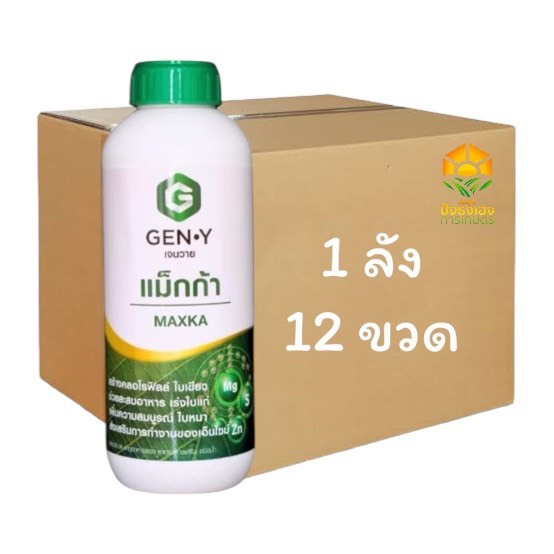 (ยกลัง 12 ขวด) แม็กก้า ขนาด 1 ลิตร GEN-Y แมกนีเซียม3% กำมะถัน4% สังกะสี1% ช่วยให้ใบเขียว ใบเข้ม เร่งให้ใบอ่อนให้แก่เร็ว