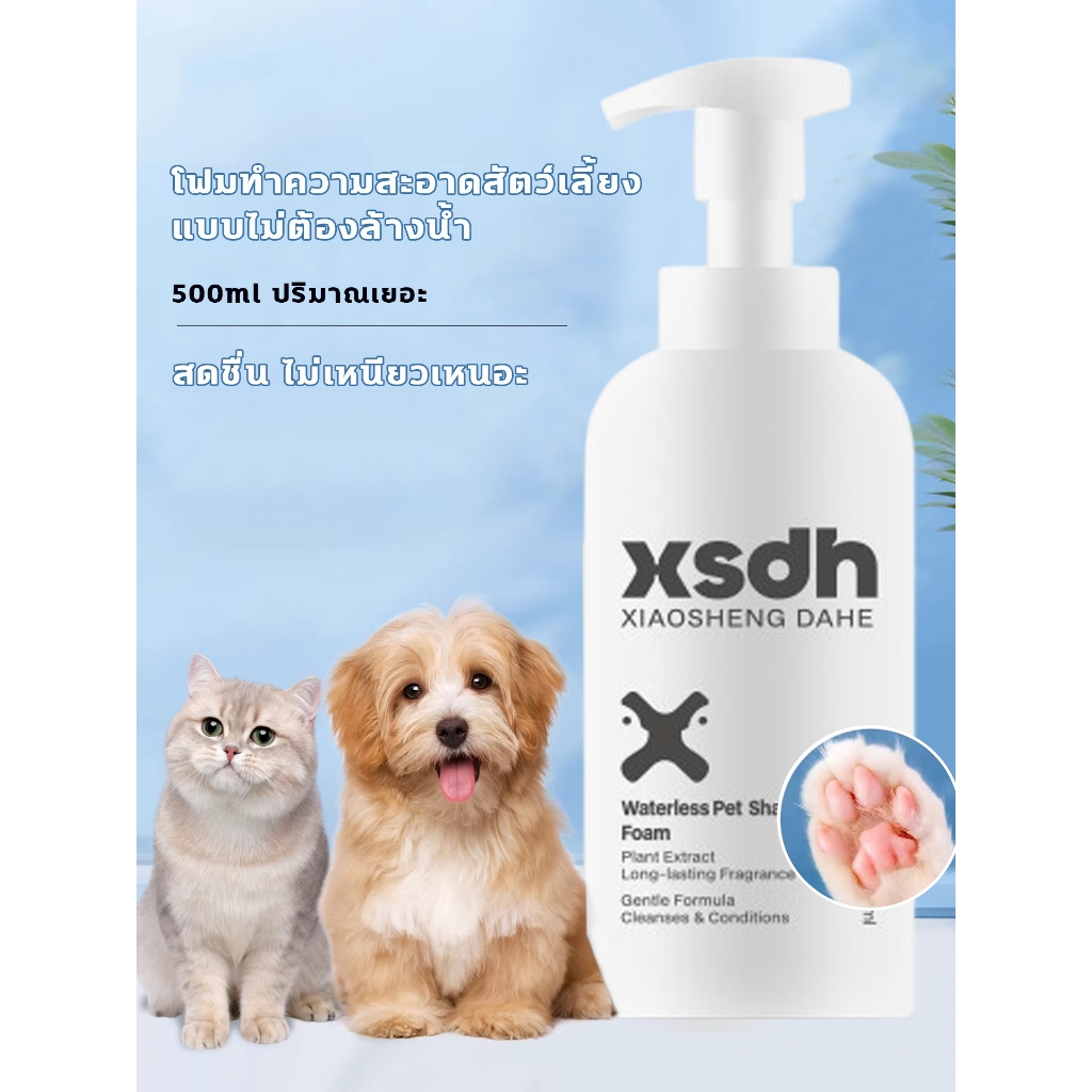 โฟมอาบน้ำแห้งสัตว์เลี้ยง ลดการสะสมของแบคทีเรีย แชมพูแห้งสุนัข ไม่ต้องล้างออก แห้งเร็ว บำรุงขน แชมพูแห้งแมว - รูปที่ 5