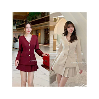 D2 งานป้าย Jariya Set ชุดเซ็ท 2 ชิ้น เสื้อ กระโปรงสั้นซับในก…