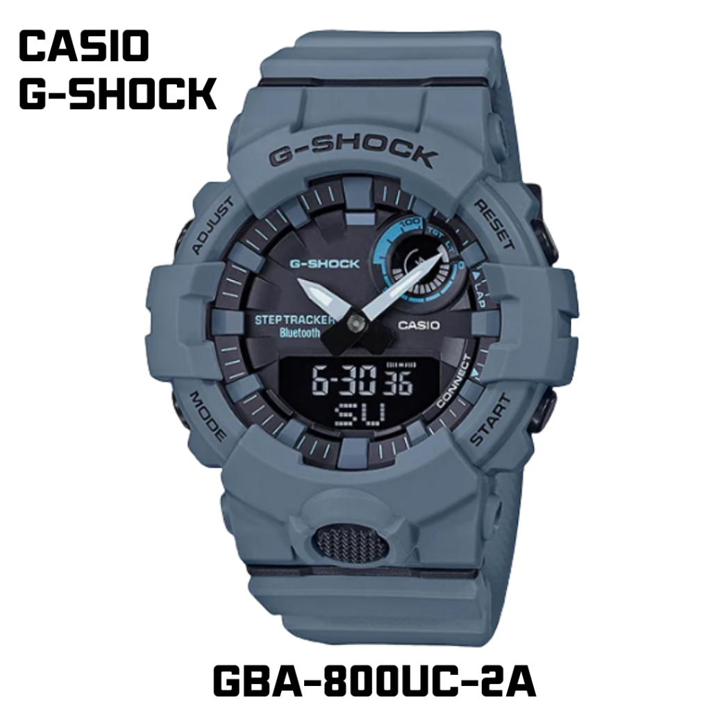 นาฬิกาข้อมือ GBA-800UC-2A หน้าปัดดิจิตอล เรียบเท่ สายเรซิ่น ใส่สบาย พร้อมส่ง