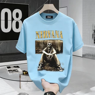 Top.street เสื้อยืด Oversize 'Nirvana' t shirt เสื้อยืดโอเวอร์ไซส์ วินเทจ คอกลม เสื้อ แนวสตรีท เสื้อฟอกดำ 3XL 12.08
