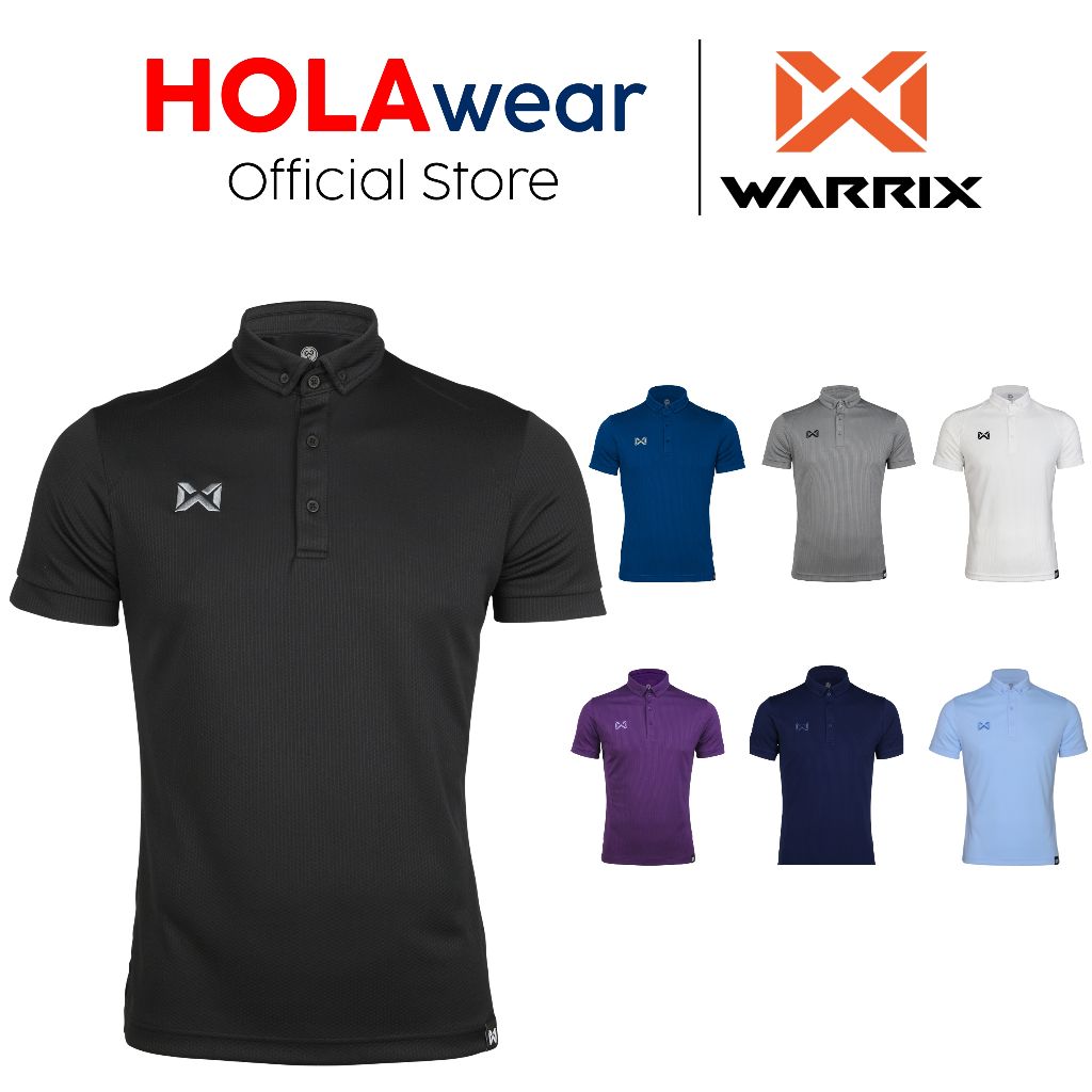 [มีส่งด่วน]  เสื้อโปโล WARRIX 3324 PLA024 รุ่น Bubble Polo Shirt เสื้อโทนเข้ม ดำ กรมท่า เทา