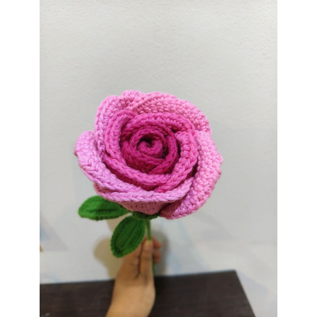 ดอกกุหลาบโครเชต์ ดอกทานตะวันโครเชต์ ดอกไม้ถักโครเชต์ ดอกไม้ถักไหมพรม