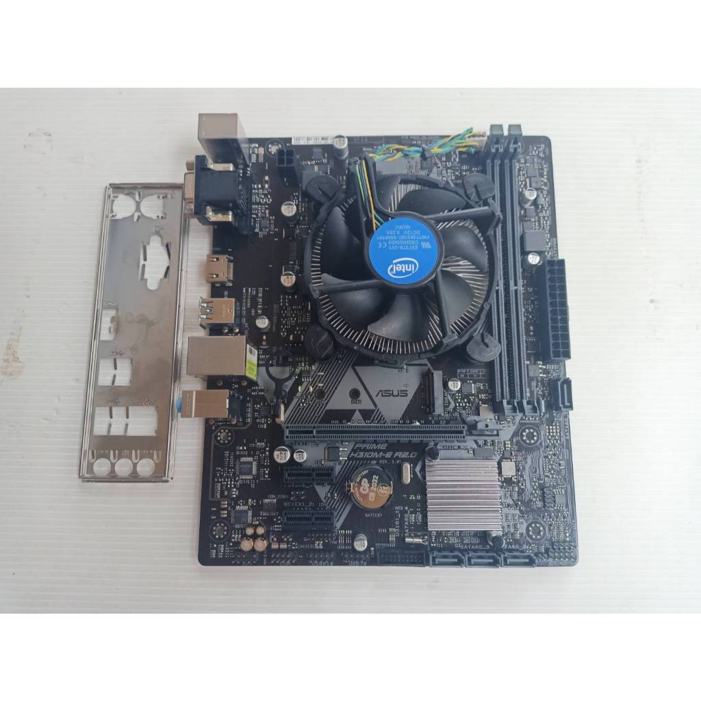 Mainboard 1151 Asus PRIME H310M-K R2.0 มีฝาหลัง + CPU INTEL Core i5-8400 พร้อมซิงค์พัดลมอินเทล
